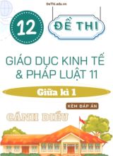 Tuyển tập 12 Đề thi GDKT&PL Lớp 11 (Cánh Diều) giữa học kì 1 (Kèm đáp án)